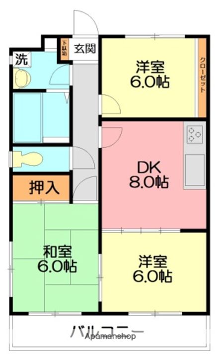 エンジェルキャロル201の間取り