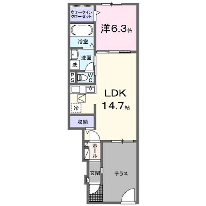 ひだまりガーデンテラスⅠの間取り