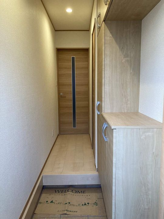 神奈川県大和市福田の賃貸アパートの玄関