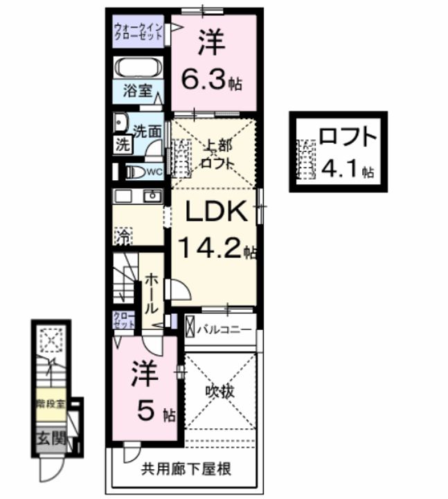 ひだまりガーデンテラスⅠの間取り