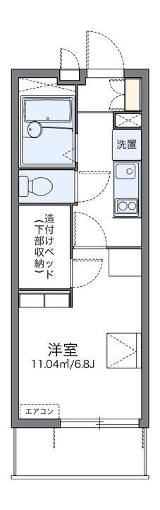 レオパレスアルカディア北矢名の間取り