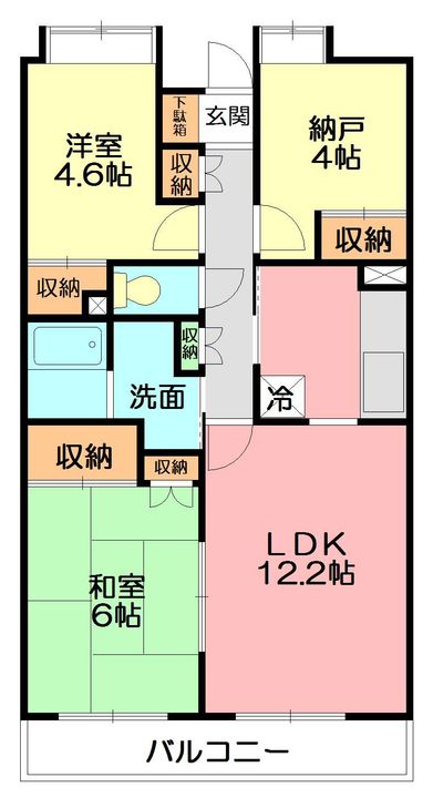 グランドゥール厚木407の間取り