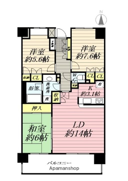 藤和シティホームズ鎌倉山崎の間取り
