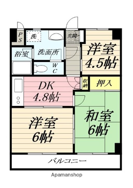 ハーモニー南林間の間取り