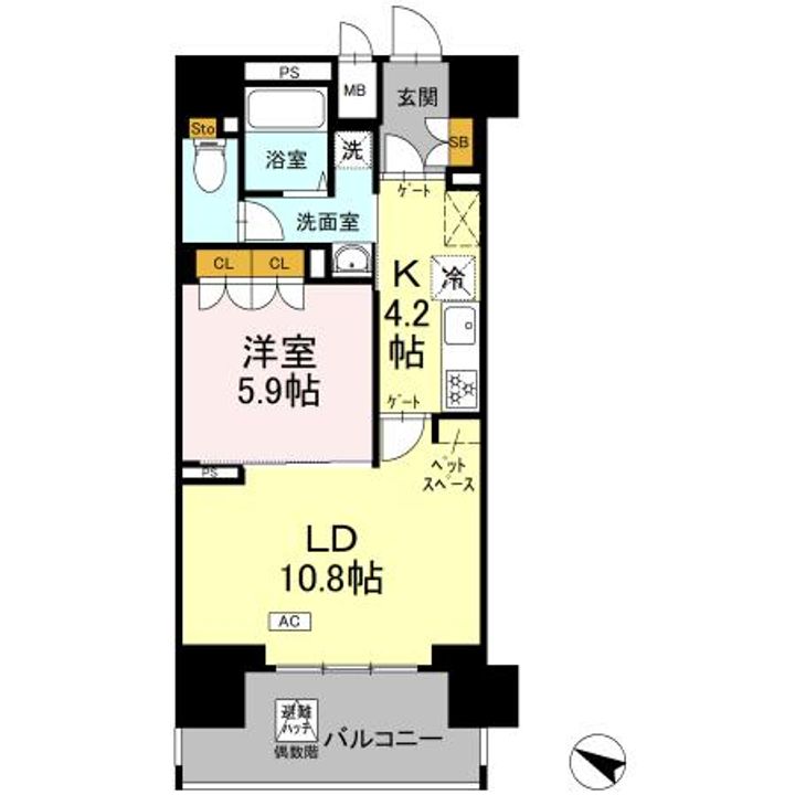 リーラ横浜川和町0213の間取り