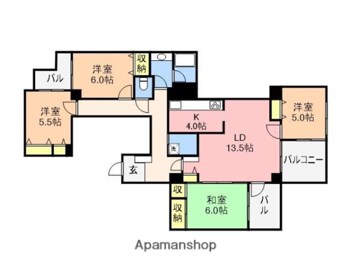 ダイアパレスロイヤルシティ東幸町西棟の間取り
