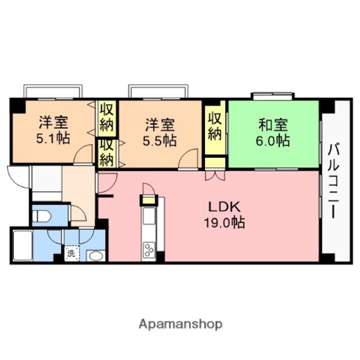 ボナール月見301の間取り