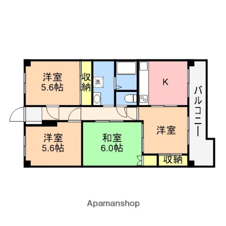 ホーユウパレス新潟亀田505の間取り