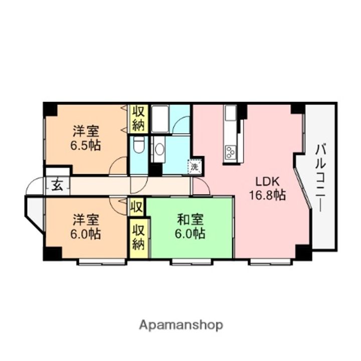 ダイアパレス女池の間取り