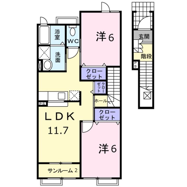 クレスト藤の間取り