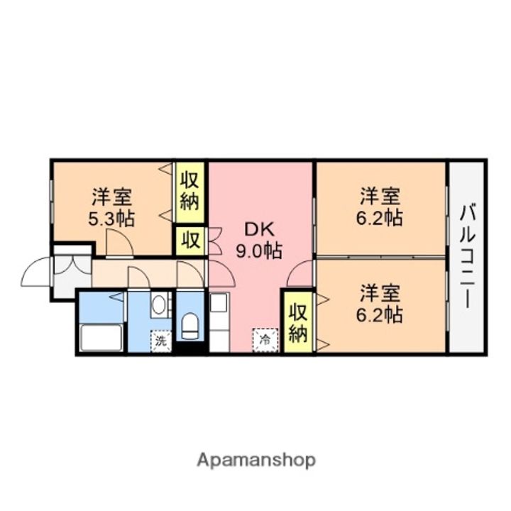 ローズベイ新潟南の間取り