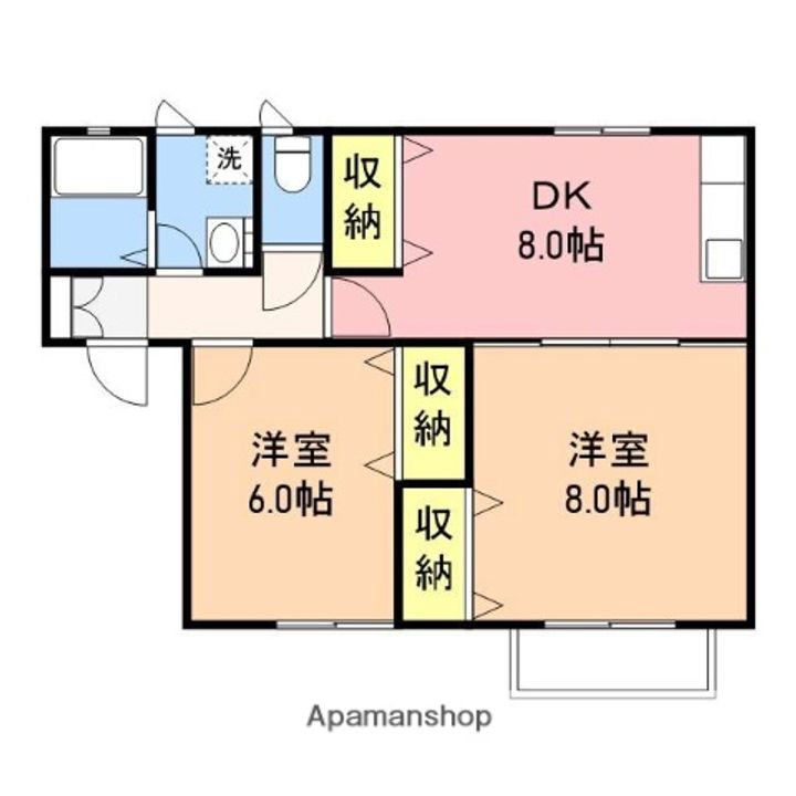 レスポラール荻川Bの間取り