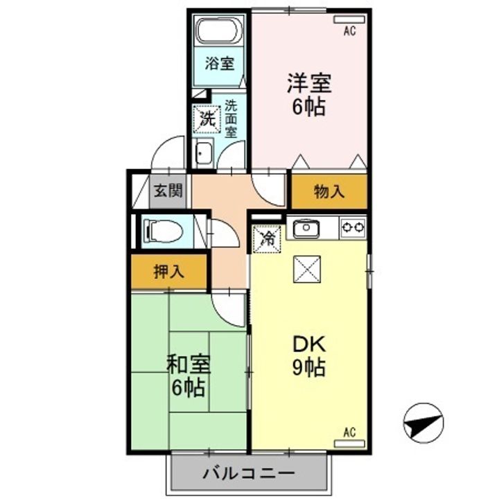 ウォーター・シールド Aの間取り