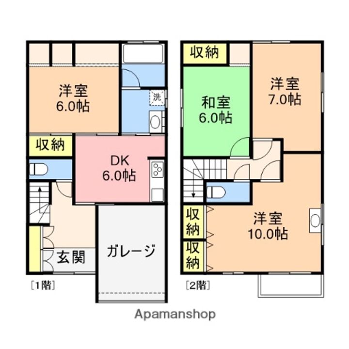 新潟県新潟市中央区天明町(一戸建)の賃貸物件戸建ての間取り