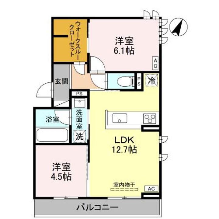 DーROOM上所中の間取り