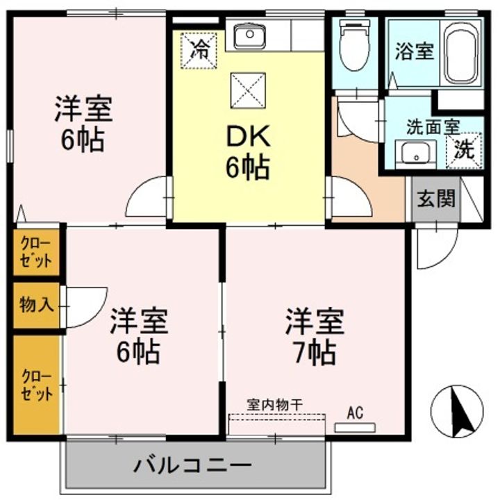 ロイヤルガーデン子安Cの間取り