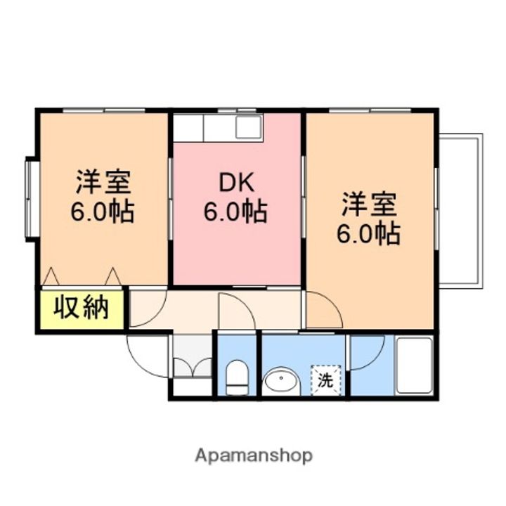 グレース坂井砂山B201の間取り