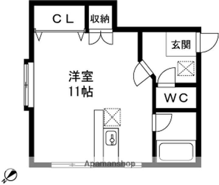 ドミール金房202の間取り