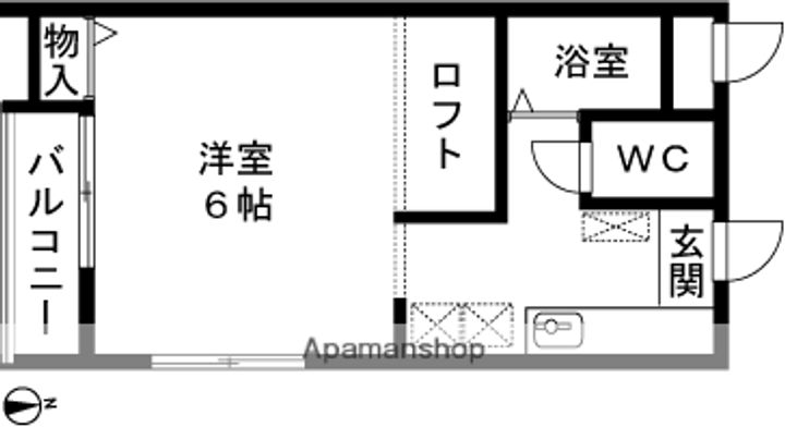 グランペール下山201の間取り
