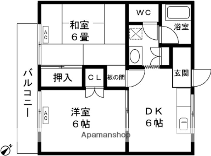 グランデュール大島203の間取り