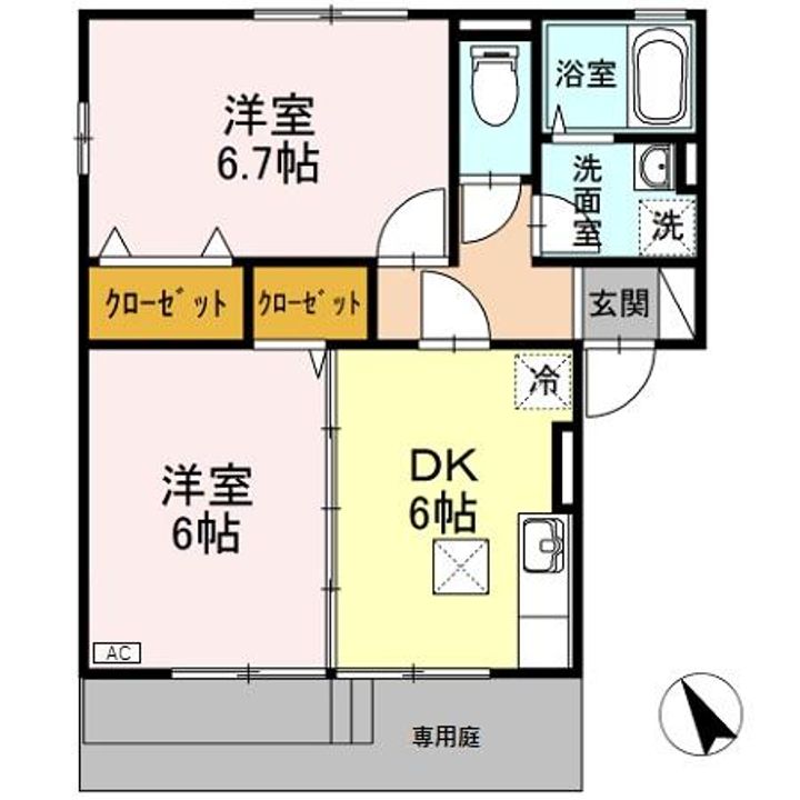 ヴィル グリシーヌ ABの間取り