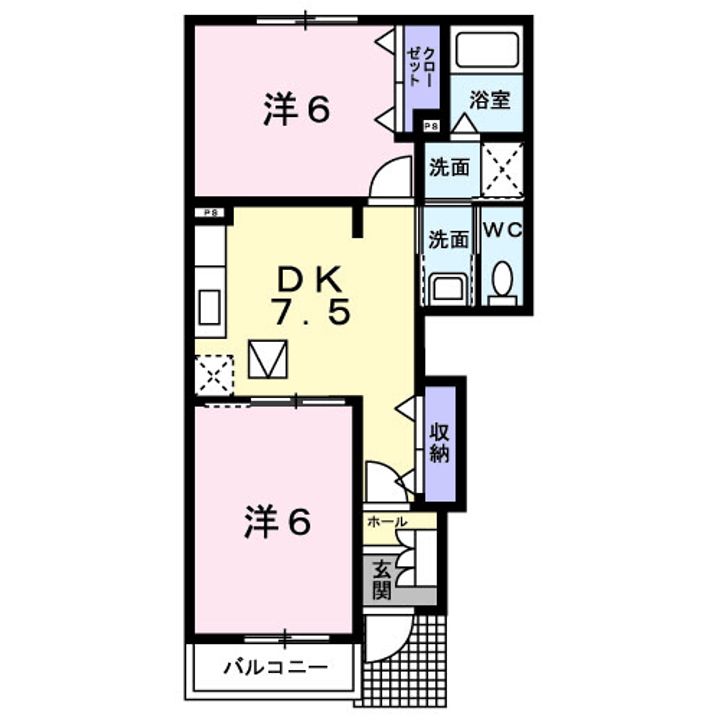 スプリングス Ⅱの間取り