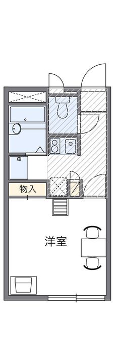 レオパレスルミエール・アイ206の間取り