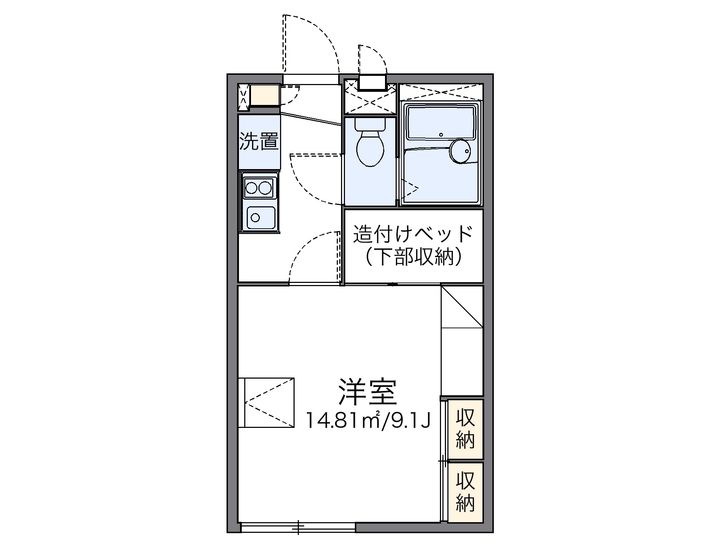 レオパレスルシファー206の間取り