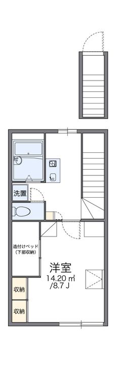 レオパレスCHERRYGATE203の間取り