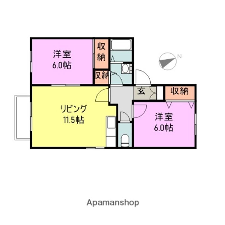 グレイスコートB202の間取り