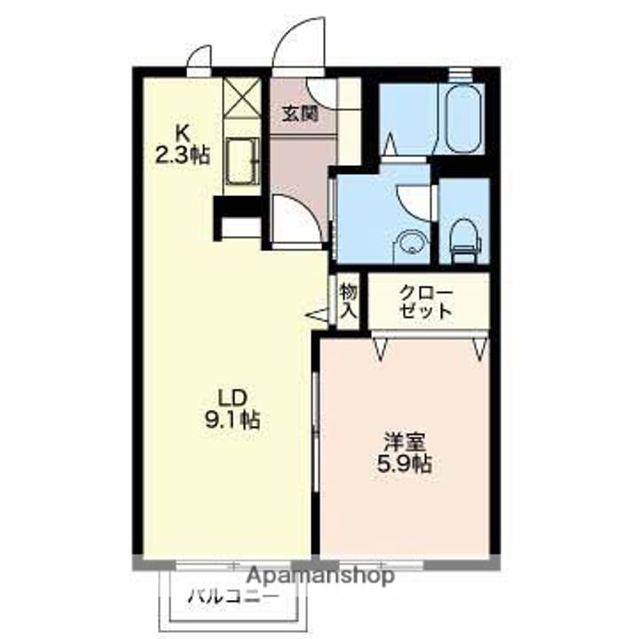 オーブ寺島Bの間取り