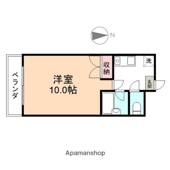 富山県高岡市佐野の賃貸マンションの間取り