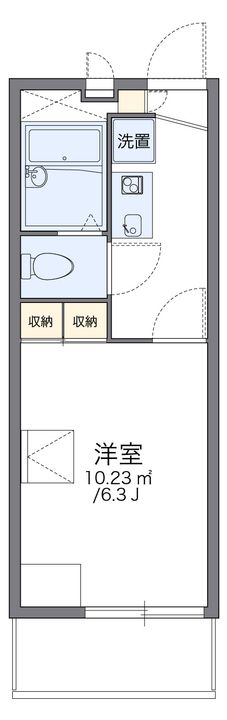 レオパレスドミール神通302の間取り