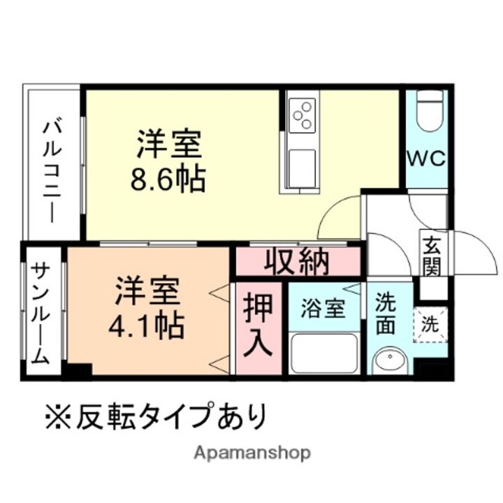 サンシェスタ田中町の間取り