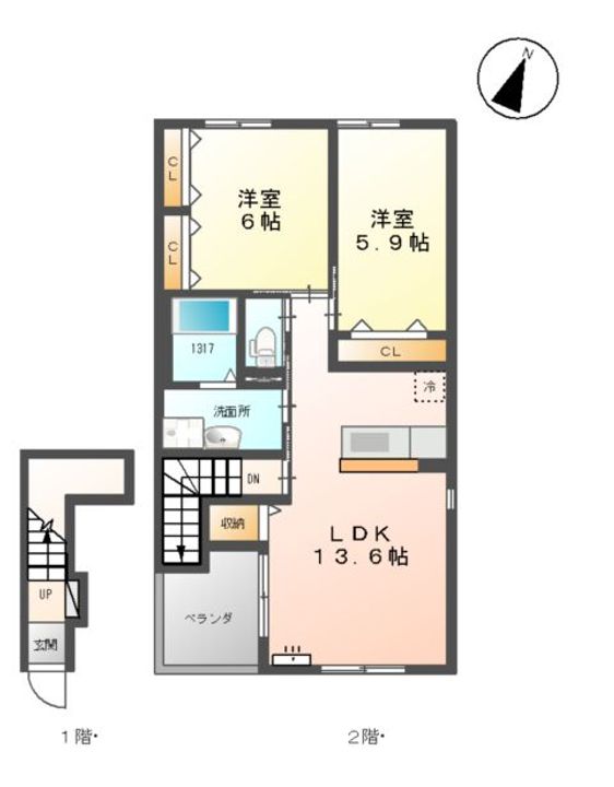 プティ・ベール 結の間取り