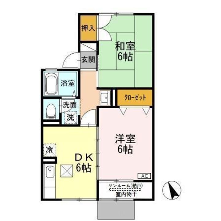 セジュール上小泉 Bの間取り