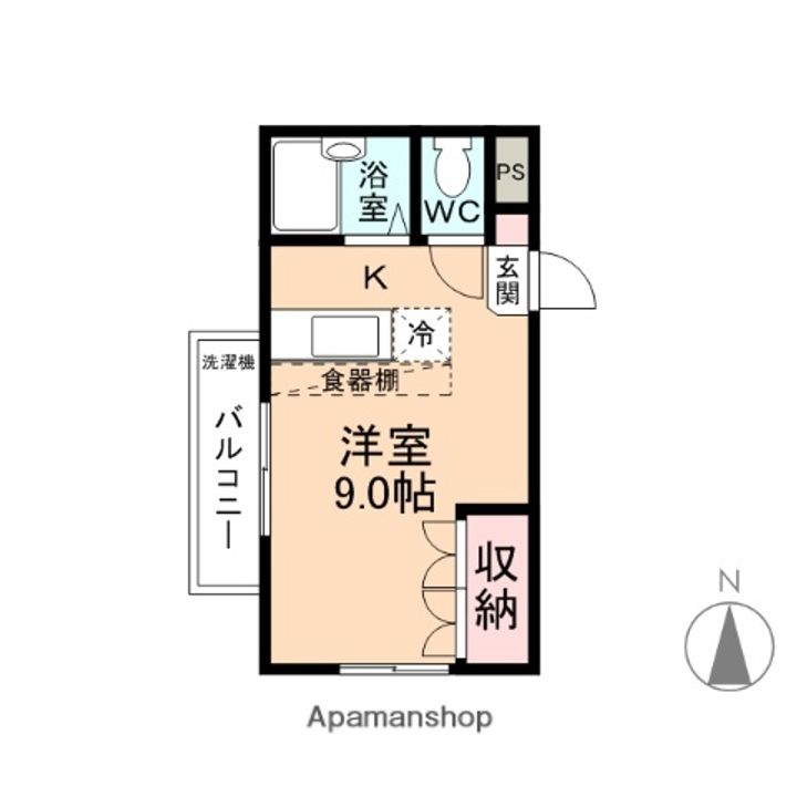 富山県富山市小島町の賃貸マンションの間取り