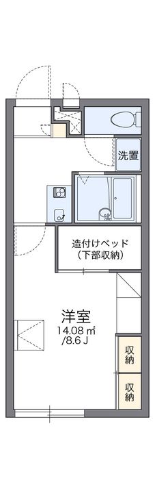 レオパレス峰南206の間取り