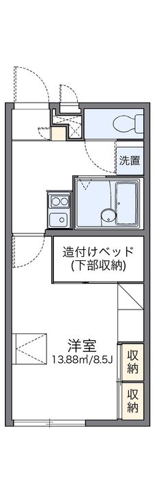 レオパレスグランドソレーユ104の間取り