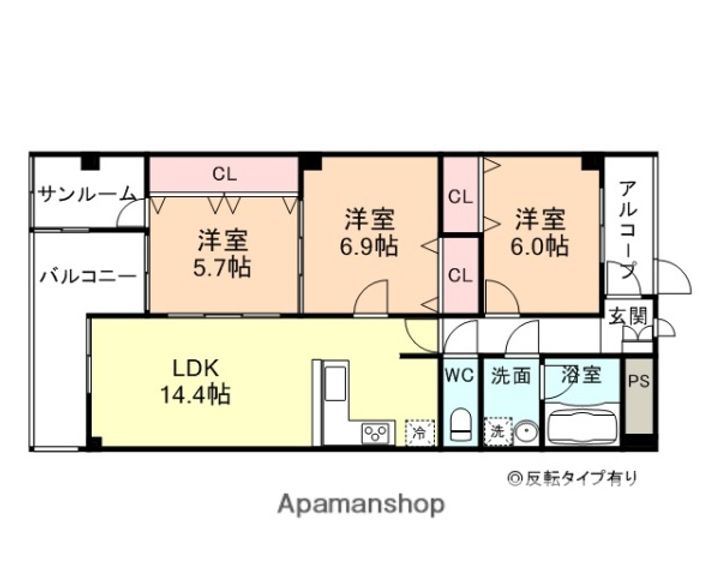 さくらいマンション石田浜101の間取り