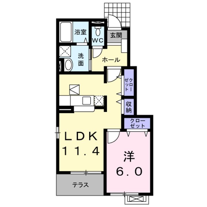 ファーストレーベン立野B102の間取り