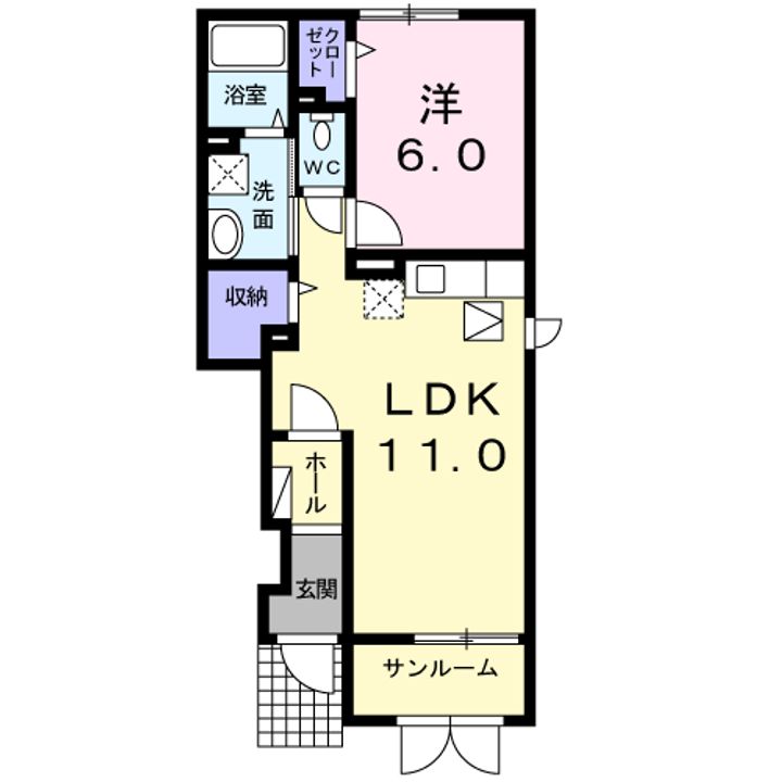 ラフレシール Bの間取り