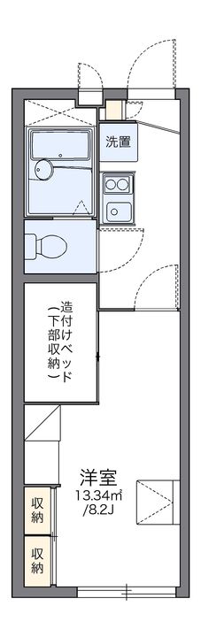 レオパレスいわせの102の間取り
