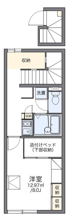 レオパレス野村第一205の間取り
