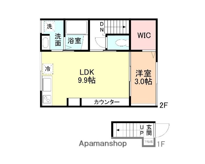 富山県砺波市栄町の賃貸アパート203の間取り