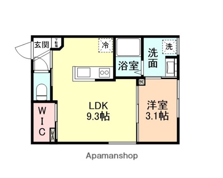 高岡市上関773−1アパート205の間取り