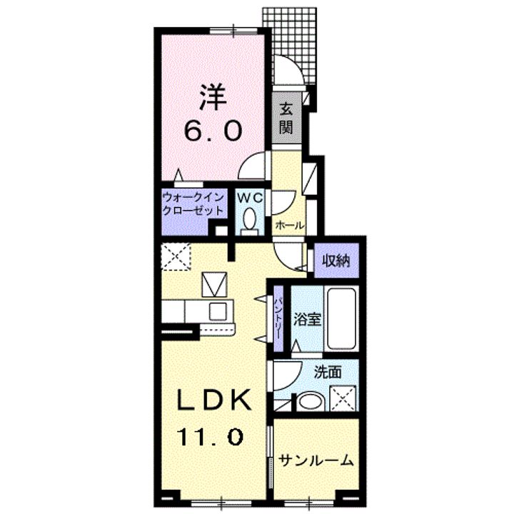 グランメール 手屋の間取り