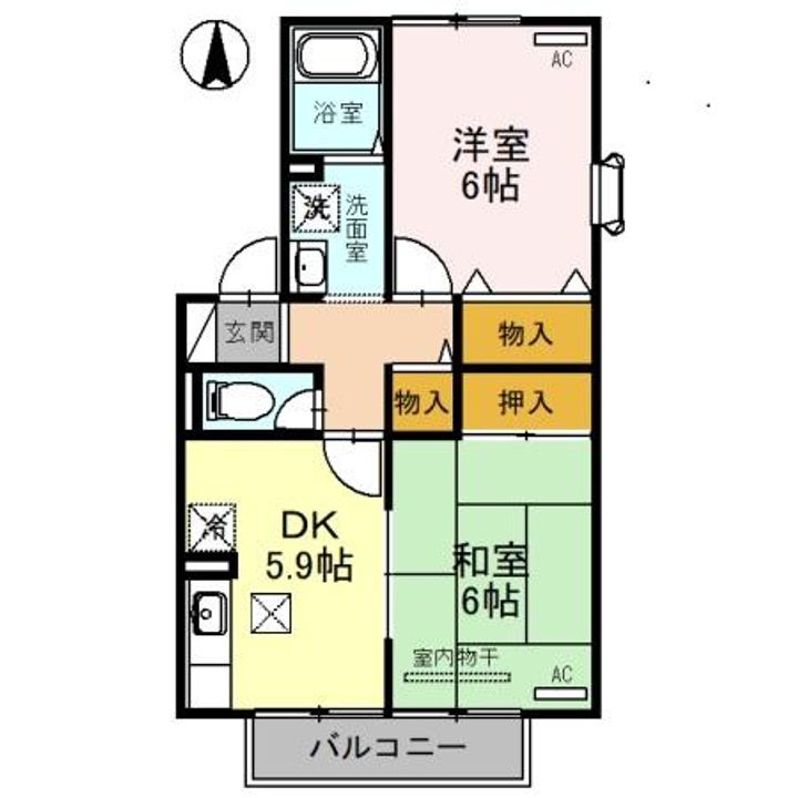 コーポラスみどり101の間取り