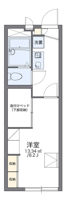 レオパレスカナルA202の間取り