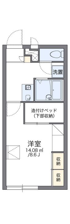 レオパレスグリーングラス104の間取り